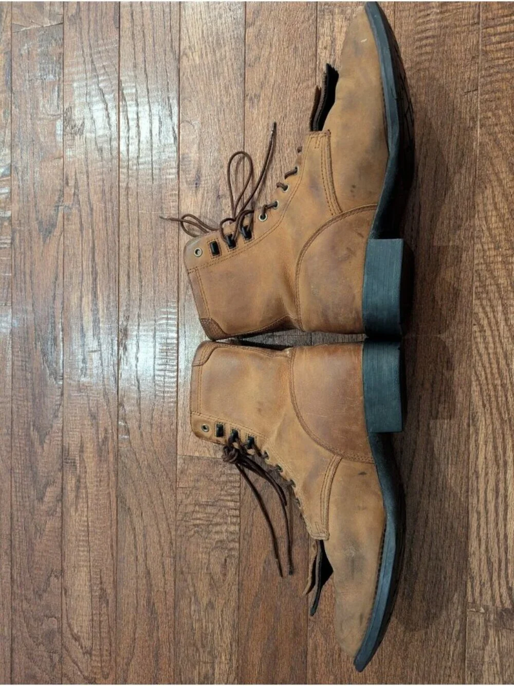 Ariat Boots Heritage Lacer Antique Distressed Brown Western Boot Men's 8 EE W 10